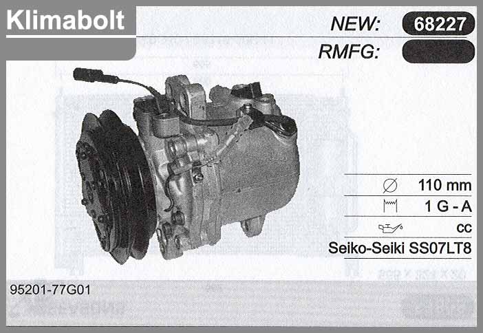 Suzuki klma kompresszor 68227